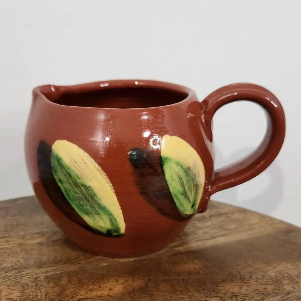 Dorothy Long Redware Vintage Pottery Creamer Redware Pottery 1987 Redware